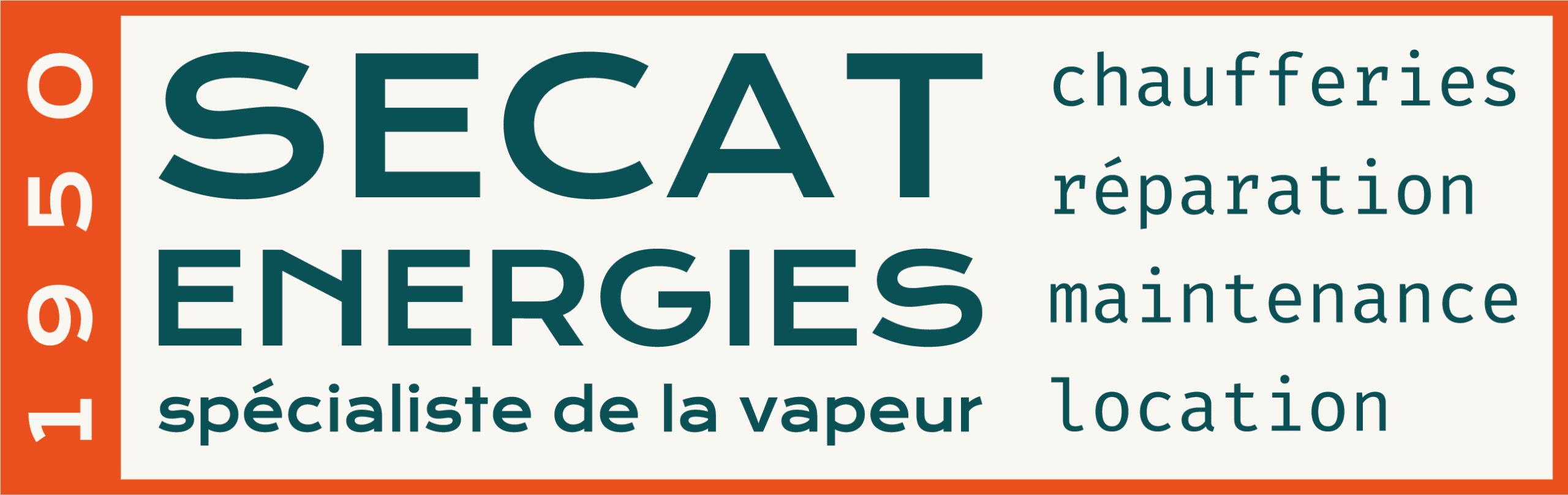 logo avec signature de marque SECAT ENERGIES 1950